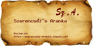 Szerencsés Aranka névjegykártya