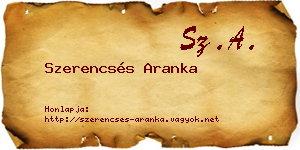 Szerencsés Aranka névjegykártya